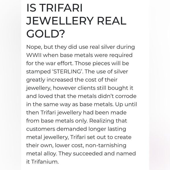 Trifari TM Trifarium Gold Tone Vintage Flat Chain Necklace - Picture 5 of 14